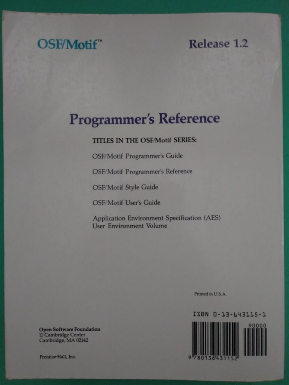 OSF Motif Programmers Reference - Picture 2 of 3